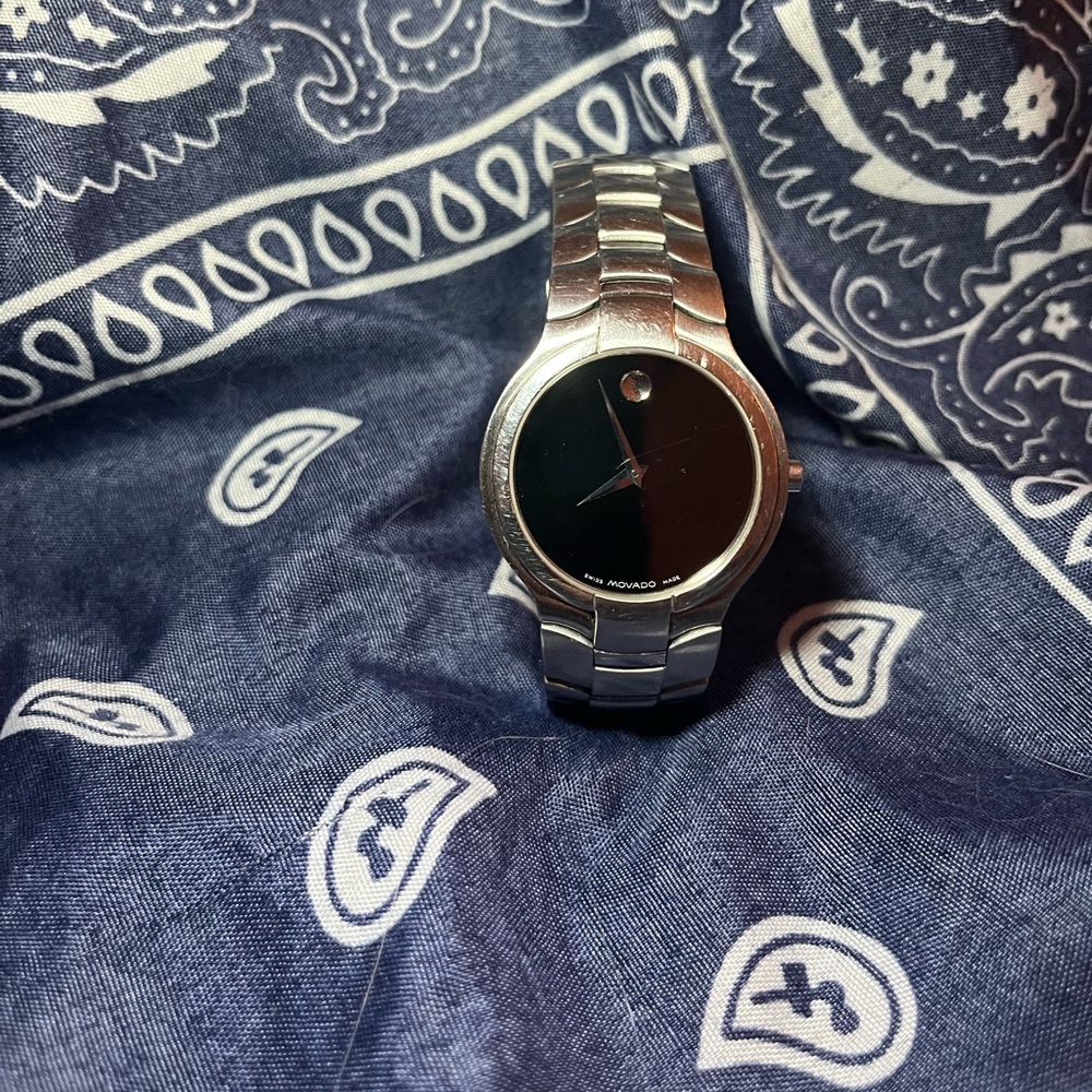 Movado Portico Watch 84-G1-1894 quartz water resistant black